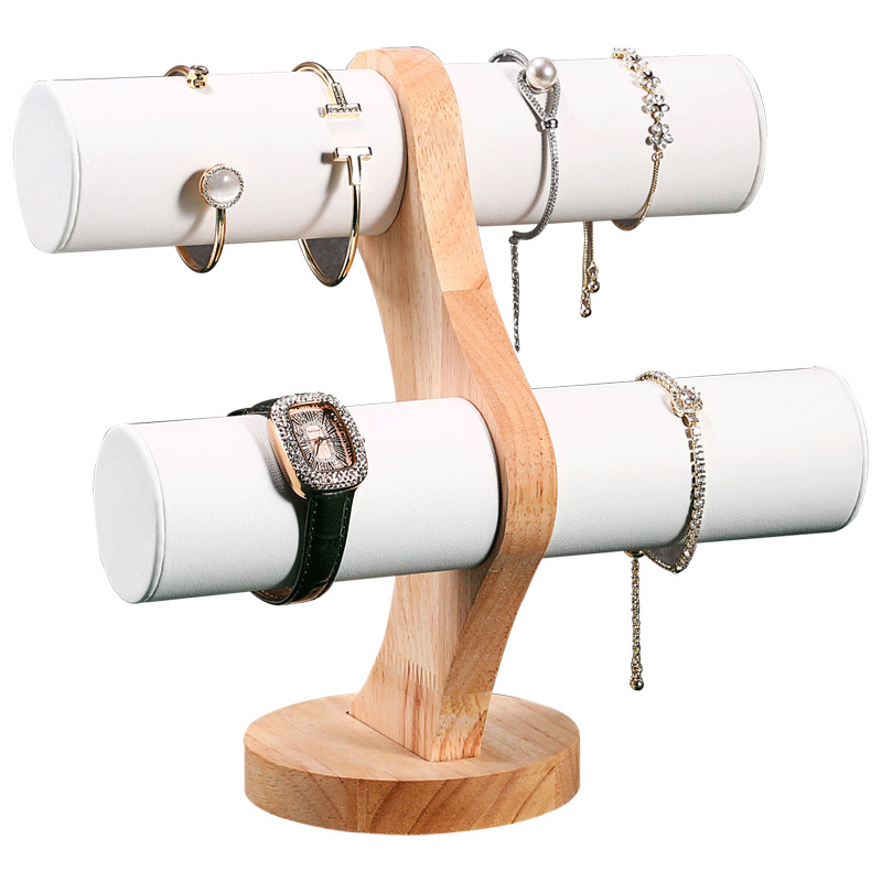 實木手鐲架手鍊手錶展示架頭繩發圈架珠寶展示架首飾架陳列道具