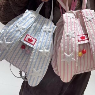 College Style Schoolbag Soft Cute Ins Cute Rabbit Ear Bag Large Capacity Backpack All-match Outdoor Commuter Backpack for Women