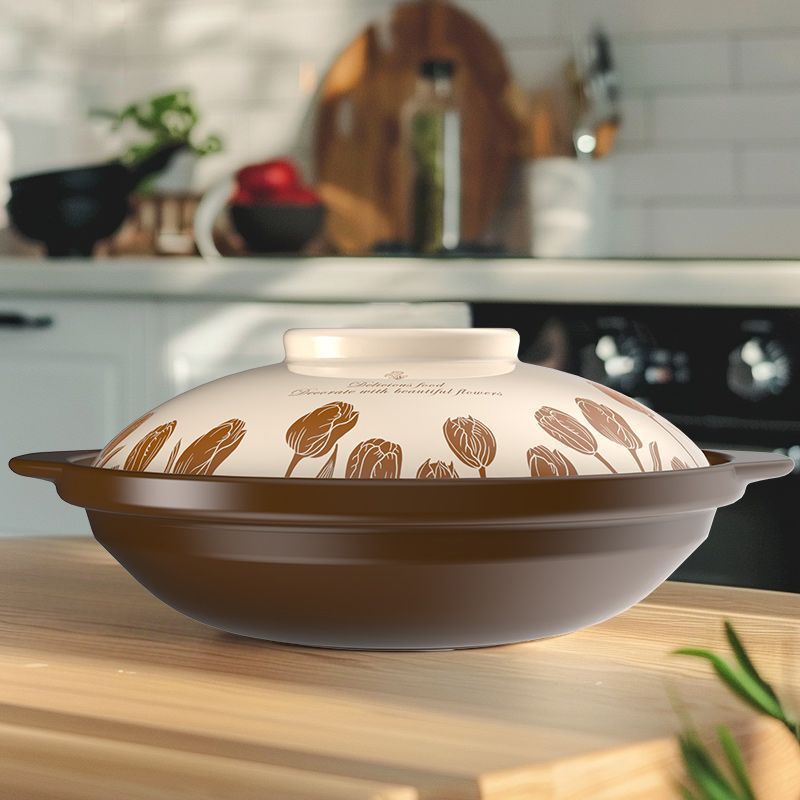 Cazuela de Cerámica para Sopa de Cerámica, Resistente a Altas Temperaturas, para Estufa de Gas