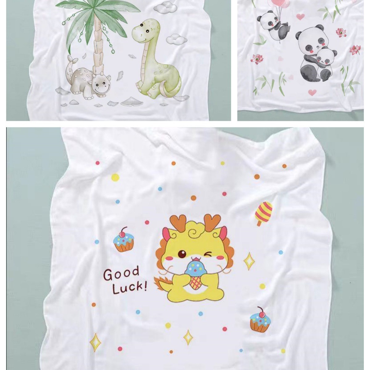 Double Layer A Gauze Baby's Wrapping Towel Swaddling Towel Bamboo Fiber Baby Bath Towel Newborn Children's Covering Blanket Kindergarten