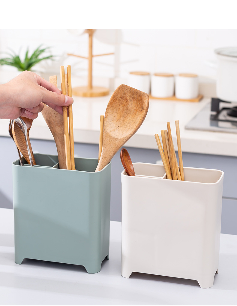 PPHousehold Multifunctional Drain Chopstick Cage Chopstick Tube Tableware Storage Rack Spoon Storage Box Chopstick Holder