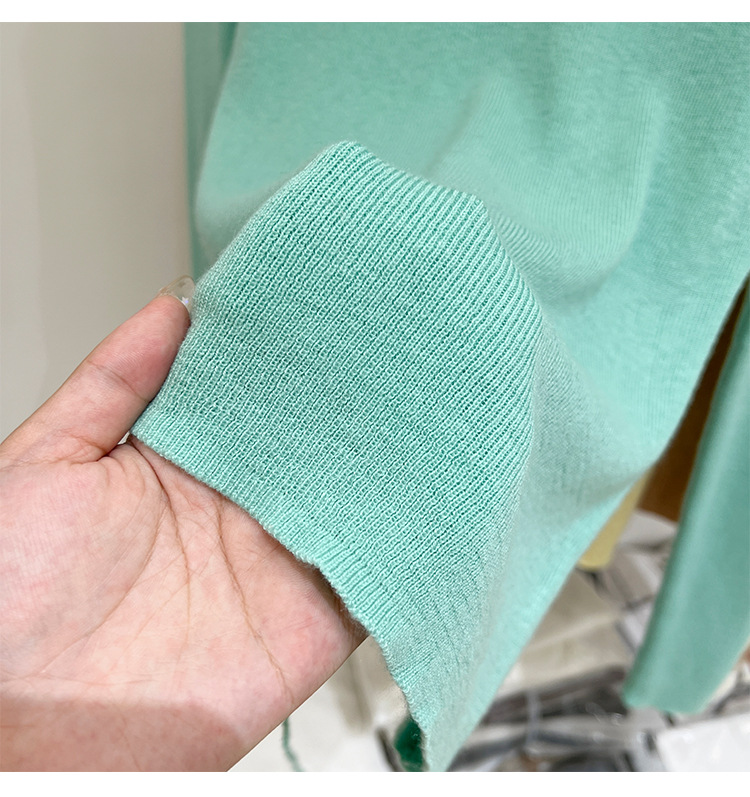 315g Weight Long Sleeve Sleeve Length Pullovers Placket Type Spandex, Polyester Fabric Type Short Top Length Knitwear Tops Type Daily Occasion Round Neck Neckline Slim Fit Type Solid Color Pattern Spring, Autumn Season Women's Gender Casual, Simple Style Style Wholesale Women's Casual Simple Style Solid Color Long Sleeve Sweaters & Cardigans 31