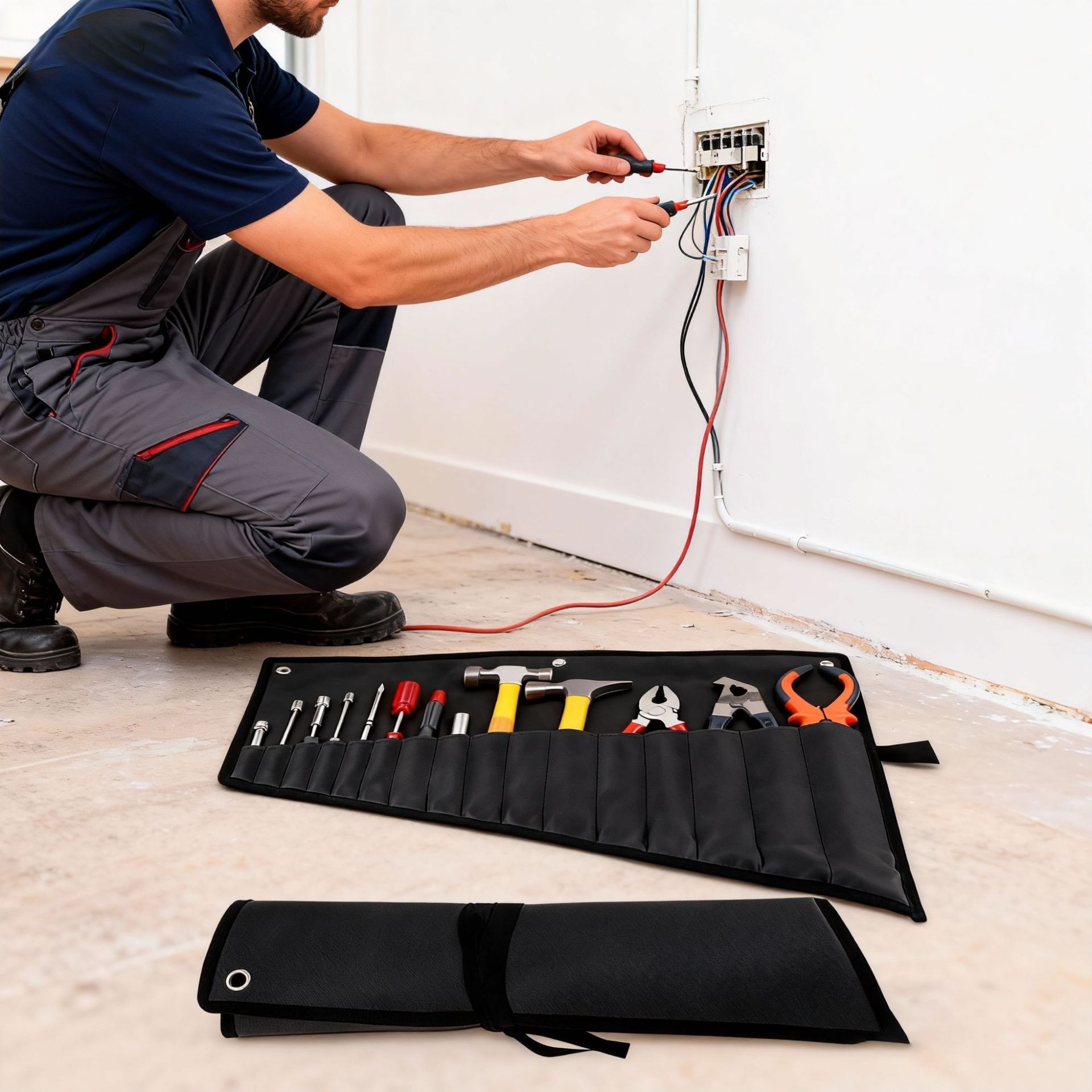 Amazon portátil llave herramienta bolsa de almacenamiento Kit de hardware multifuncional herramienta de reparación de automóviles llave bolsa de almacenamiento