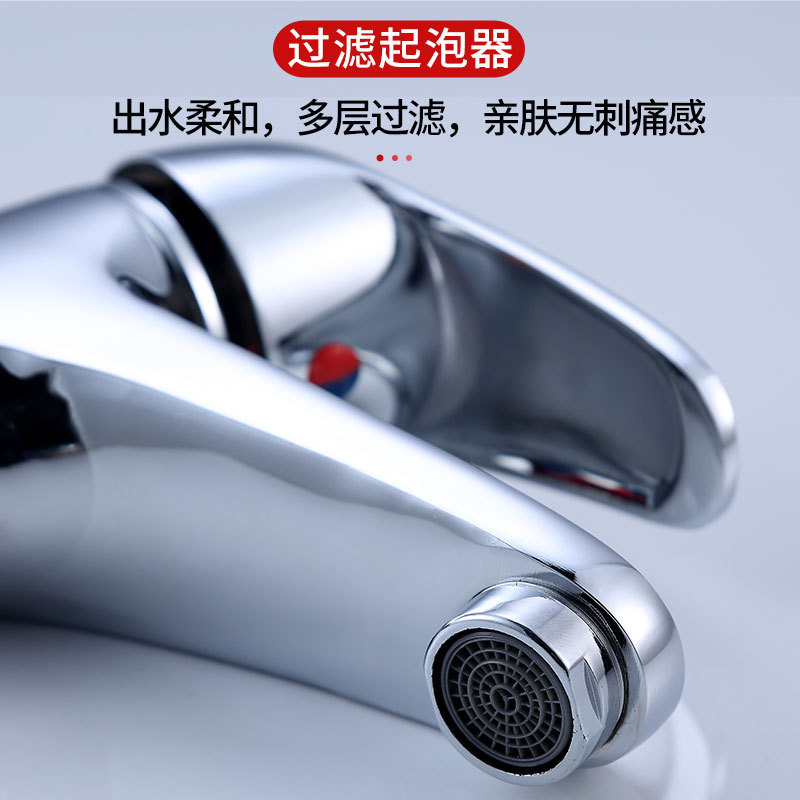 Grifo de latón para lavabo, venta al por mayor, para lavabos de baño, uso doméstico, proyectos escolares, grifo de agua fría y caliente de perfil bajo.