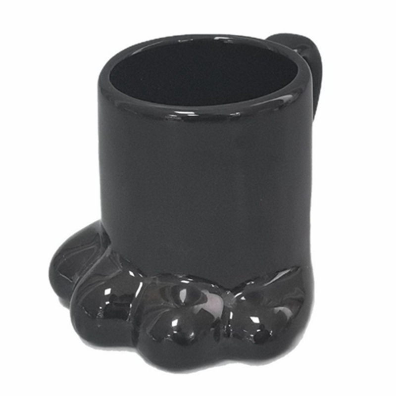 Cerámica rosa gato garra taza de patrón taza lindo gato doméstico taza de leche taza de desayuno taza de oficina