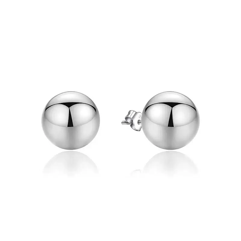 欧美简约316L不锈钢豆豆耳钉钛钢耳骨钉耳扣钢球圆球耳饰现货批发