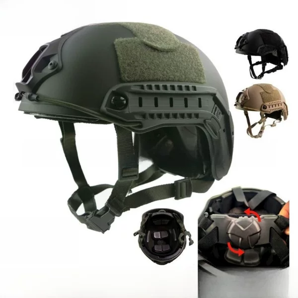 Fast Tactical Helmet Ce Certified Abs Explosion-Proof Adjustable Knob Suspension Field Game Training Outdoor Cycling