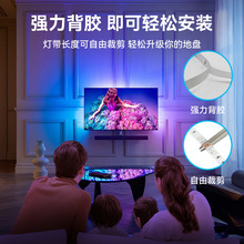 跨境直供12V灯带5050灯带氛围灯LED自粘蓝牙音乐灯条变色遥控批发