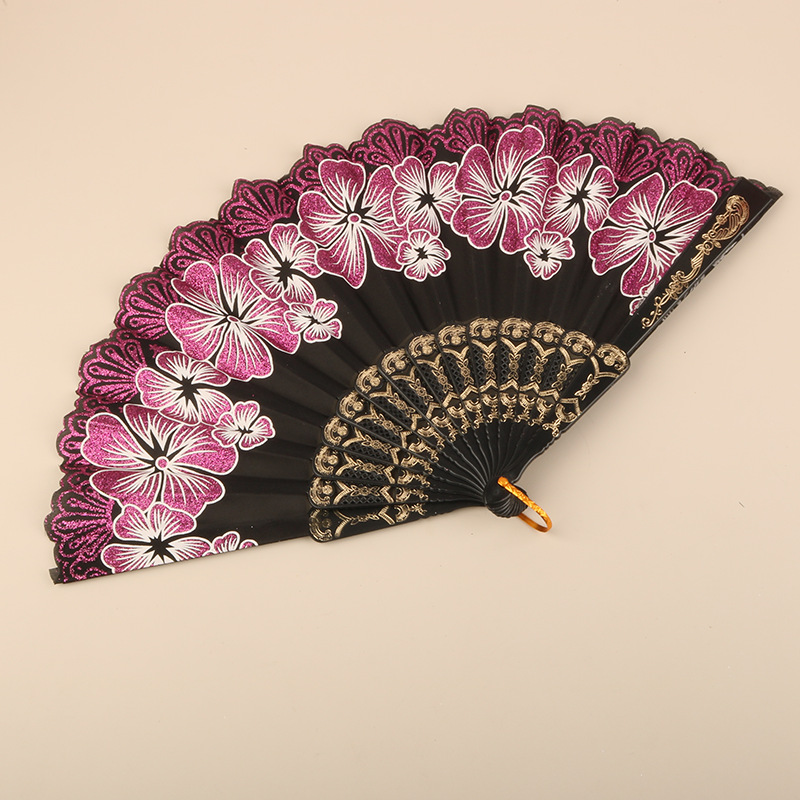 Abanico Plegable de Encaje de Plástico, Estampado, para Danza image 32