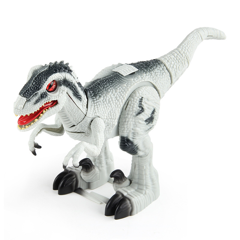 Transfronterizo Amazon control remoto Raptor eléctrico caminando dinosaurio juguete rompecabezas de los niños montado modelo de dinosaurio eléctrico