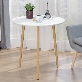 Balcony Small Round Table Ins Style Corner Table Sofa Side Table Living Room Small Coffee Table Movable Table European Style Simple Tea Table