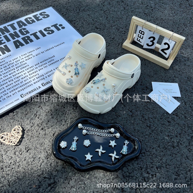 クロスボーダー 2025 下駄靴花装飾アクセサリー PVC ソフトプラスチック DIY 靴バックル卸売工場直接供給|undefined