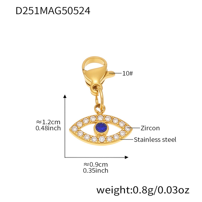 Mili メッキ 18 K 厚いゴールド DIY エナメル釉シングルペンダントニッチファッションパーソナライズされたマリンアクセサリー卸売|undefined