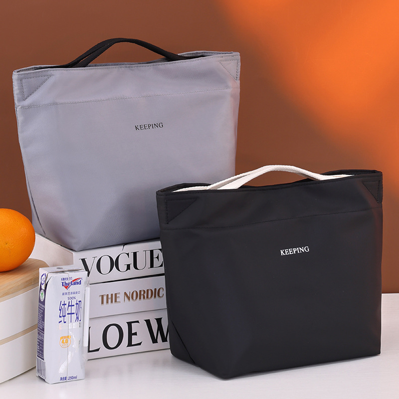 Bolsa de almuerzo japonesa simple portátil de aluminio grueso de oficina fiesta de estudiantes bolsa de almuerzo de gran capacidad bolsa de aislamiento térmico