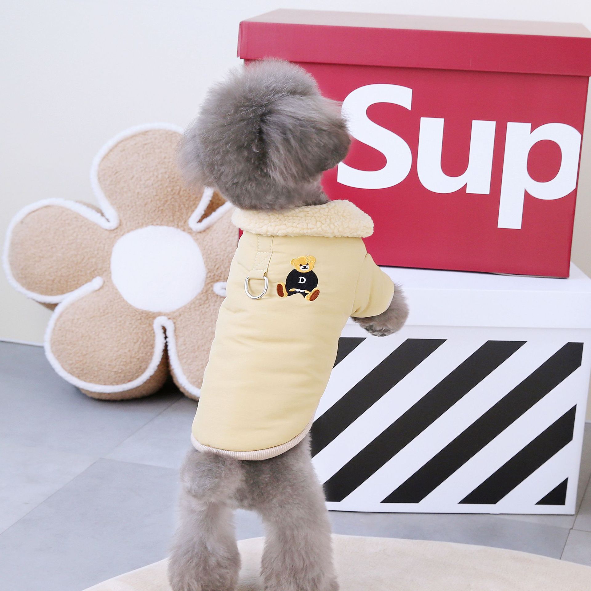 Ropa para mascotas ropa para perros Otoño e Invierno Nueva Teddy CAT ropa para mascotas engrosada ropa de invierno 23DD oso ropa de algodón acolchado