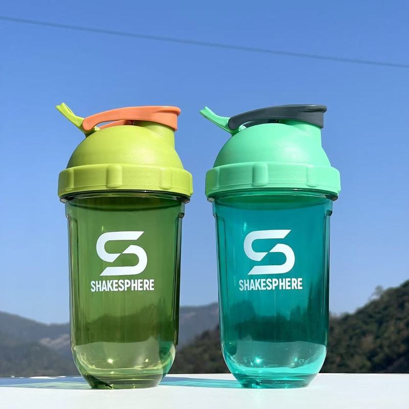 新款批发蛋白粉摇摇杯运动健身杯子奶昔杯带搅拌球塑料杯可印LOGO|undefined