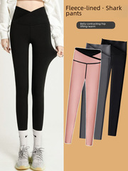 Sharkskin 9/10th Fall Thin Outerwear High-Waisted Slimming Bodycon Stretch Leggings Barbie Pants