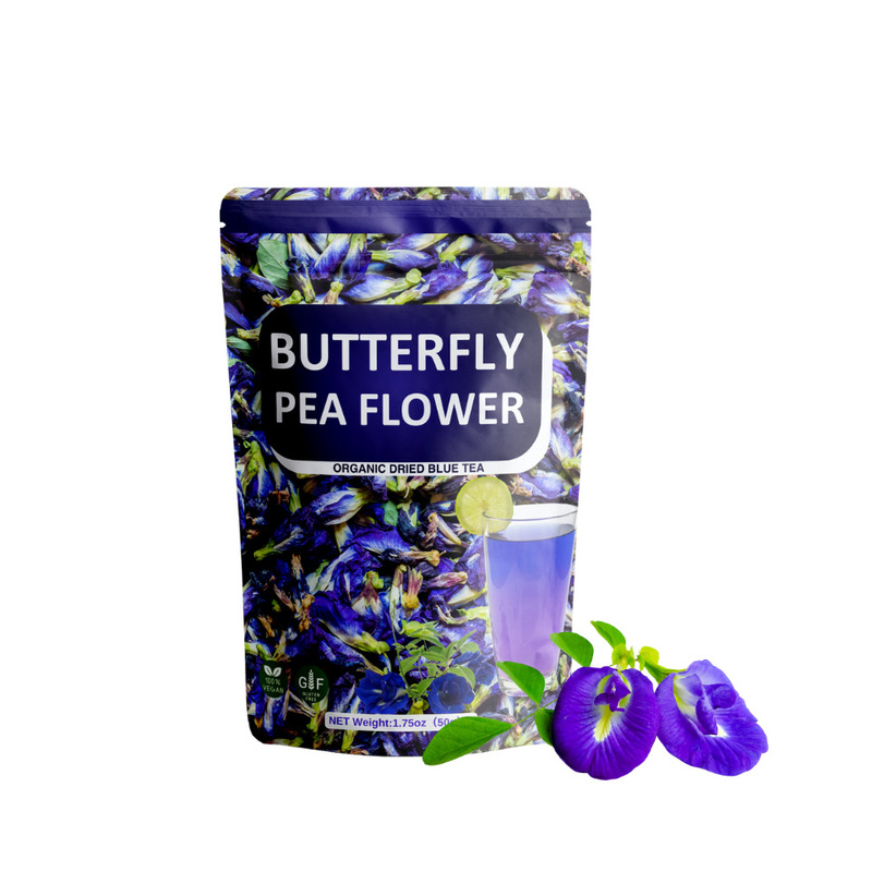 Butterfly Pea Flower Tea Cross-Border Butterfly Pea Flower Tea Foreign Trade Wholesale Tea Blue Butterfly Flower Fruit Tea