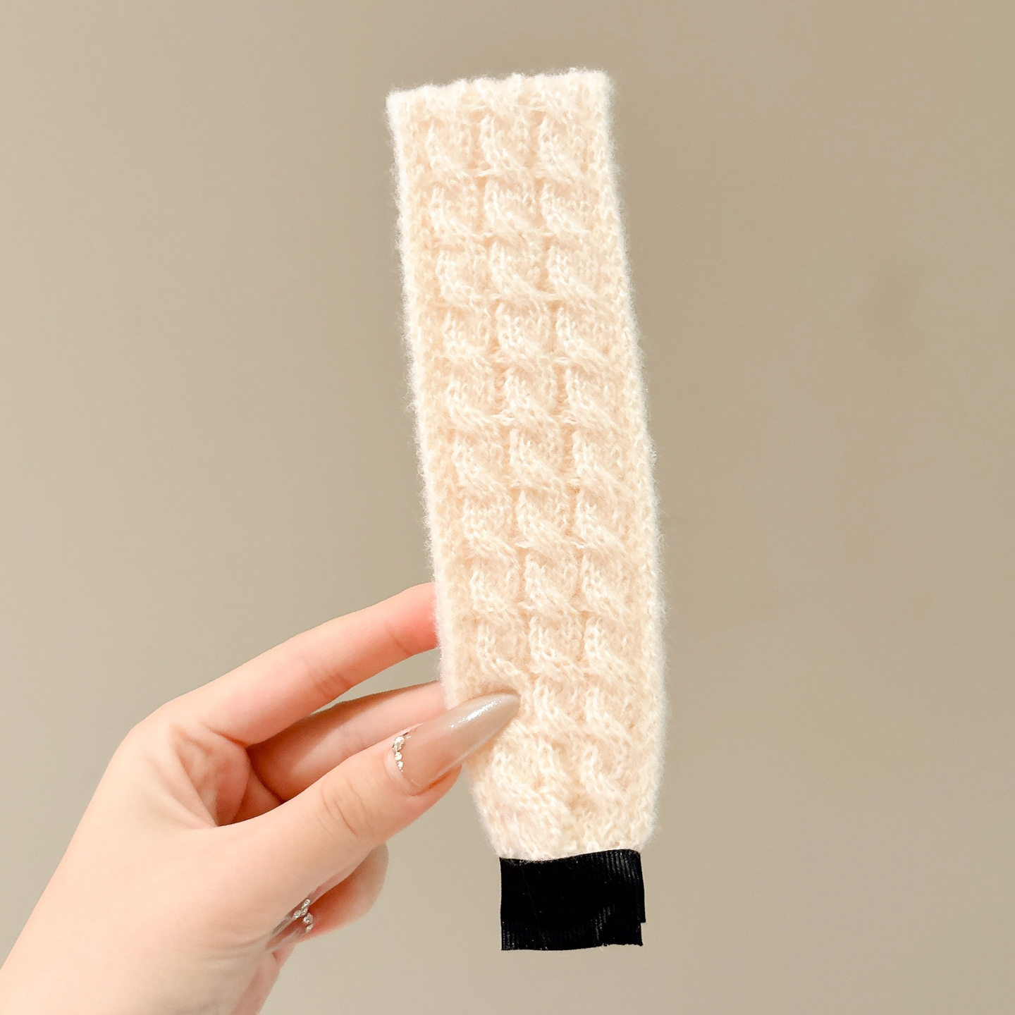 Fijación de lana de punto de peluche pegatinas de cabello Velcro postos de lavado de la cara correa de cabello para mujeres acabado de cabello pegatinas de artefactos