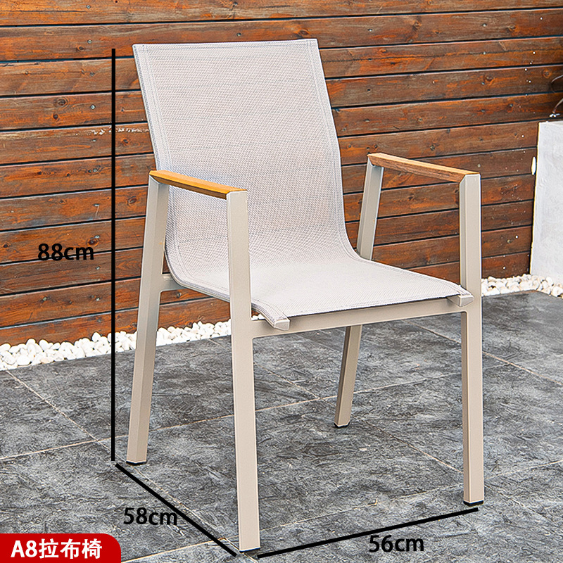 silla de caña de aluminio jardín terraza al aire libre silla de caña mesa al aire libre combinación de muebles al aire libre al por mayor interior