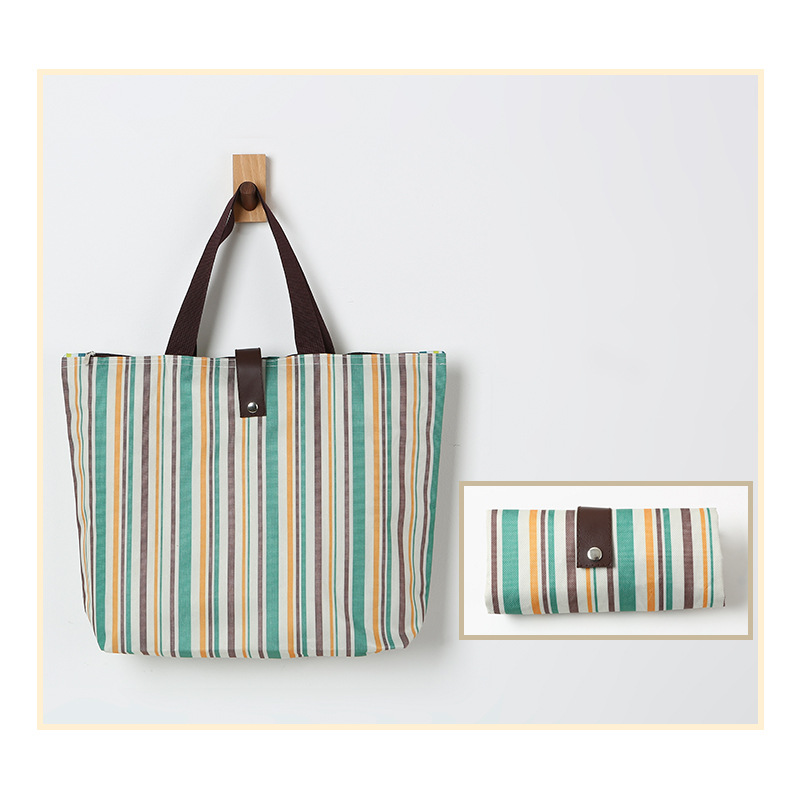 Bolsa de compras plegable de tela Oxford, bolsa de compras plegable ecológica promocional portátil, personalizable.