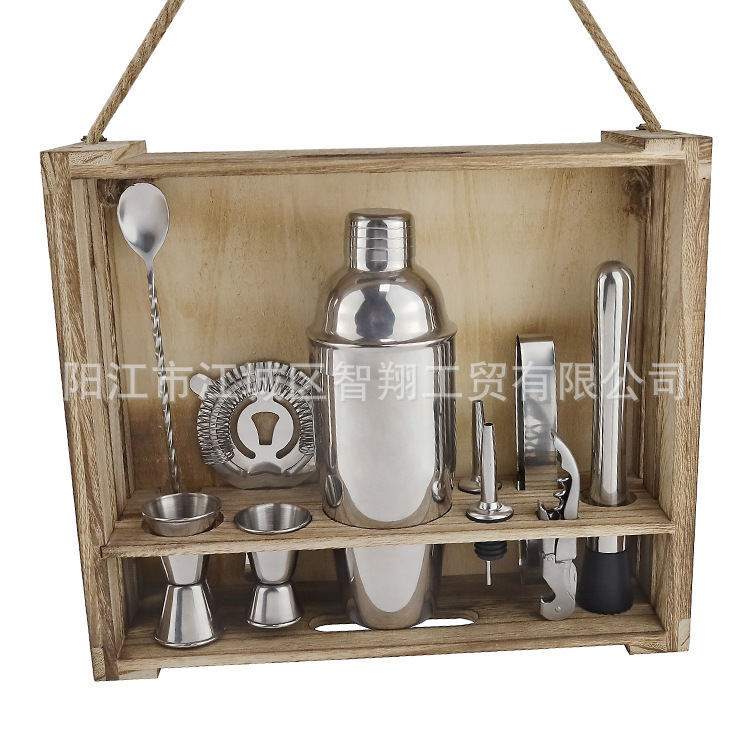 Coctelera de Acero Inoxidable 304 de Fabricante Yangjiang, Coctelera Estilo Japonés con Soporte, Juego de Coctelería image 8
