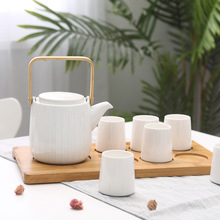日式创意陶瓷壶耐热泡茶壶冷水壶家用简约清新茶具花茶壶组合套装