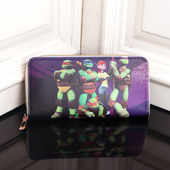 跨境外貿卡通忍者神龜男童女童兒童大容量長款男士零錢包