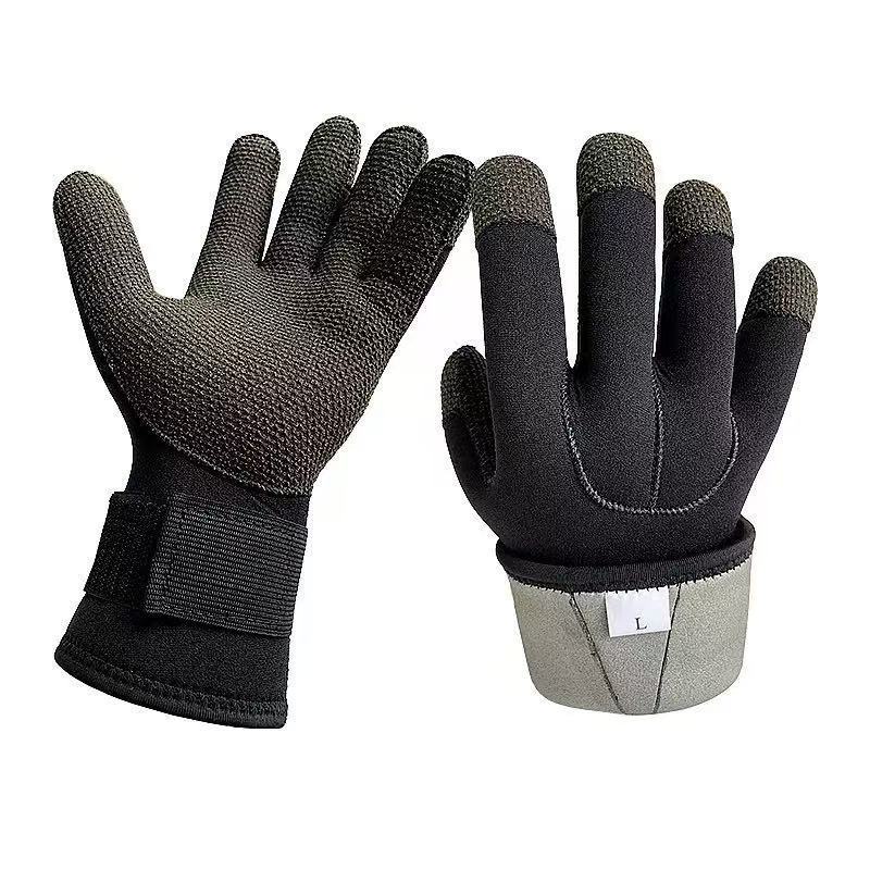 5mm Kevlar Titanium-Coated Diving Gloves Are Wear-Resistant, Non-Slip, and Scratch-Resistant, Suitable for Catching Crabs in the Water, Outdoor Non-Slip and Wear-Resistant
