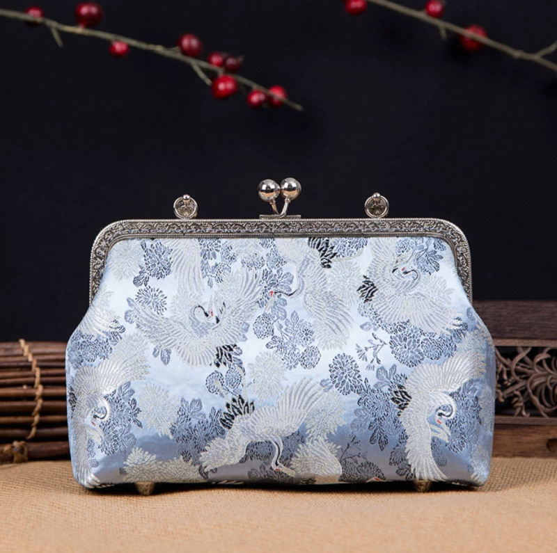 中国風刺繍口金バッグdiy材料バッグ新中国式バッグレトロ晩餐カバンハンドバッグ|undefined