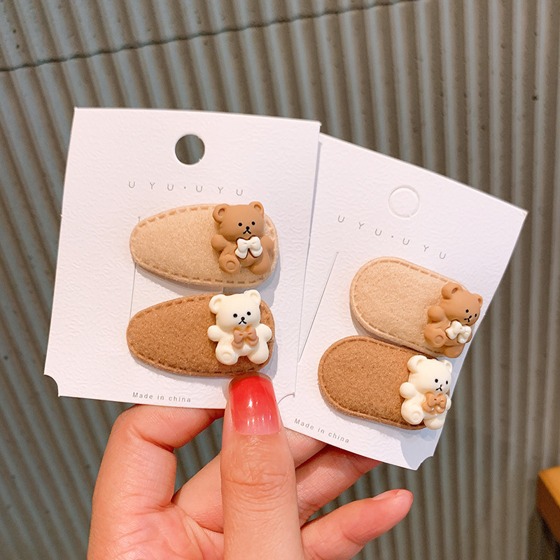 Autumn And Winter New Children's Cartoon Bear Hairpin display picture 1