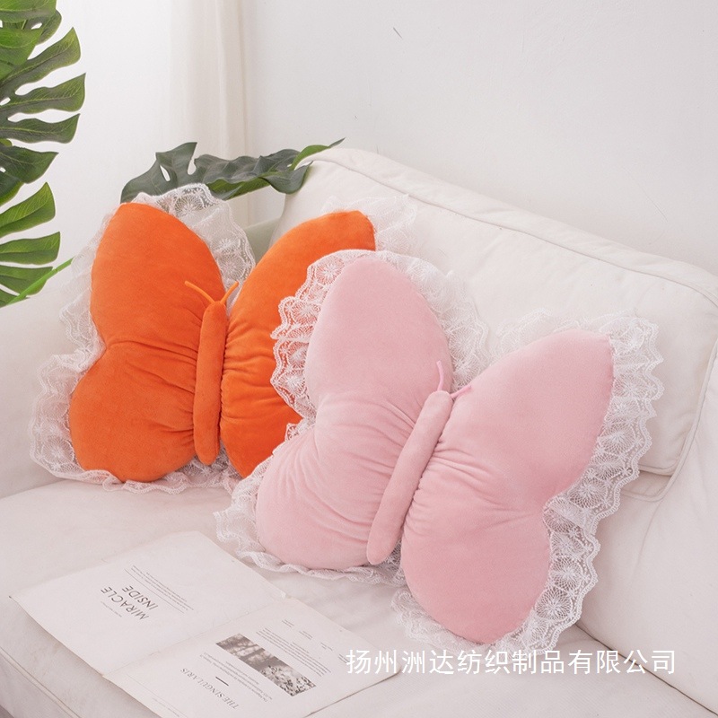 Cojín para Sofá con Lazo de Estilo Crema de Peluche y Algodón PP para Oficina y Auto