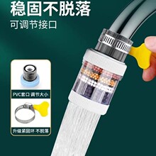 360°万能水龙头过滤器厨家用自来水防溅花洒通用净水过滤棉滤芯