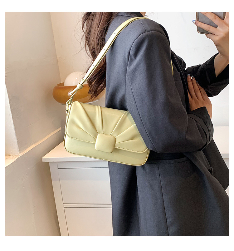 2022 Été Nouveau Style Solide Couleur Épaule Aisselles Petit Sac Carré display picture 4