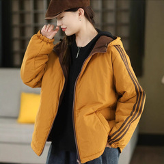 正反两面穿棉衣 2025冬季新款 加厚保暖连帽棉袄女夹棉外套棉服潮