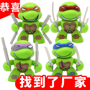 4 Solid Q Version Ninja Turtle Classic Dolls Big Movie Creative Car Decoration Movable Manual Doll Desktop Ornaments