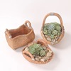 Rattan Flower pot originality manual weave Countryside Scindapsus Floral organ flower arrangement Flower basket Storage baskets portable Wall hanging