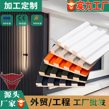 实木格栅板客厅沙发电视背景墙高级感生态护墙板免漆板沃格森工厂