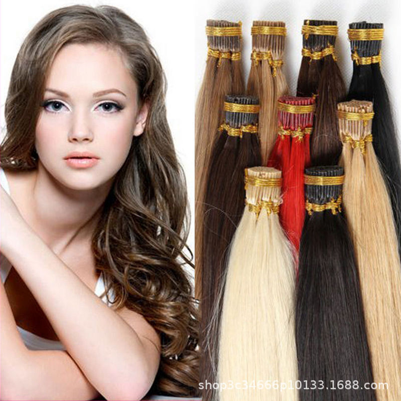 Factory direct 16-20inch wig real hair stick hair I tiphair 50 g/pack 100S a piece