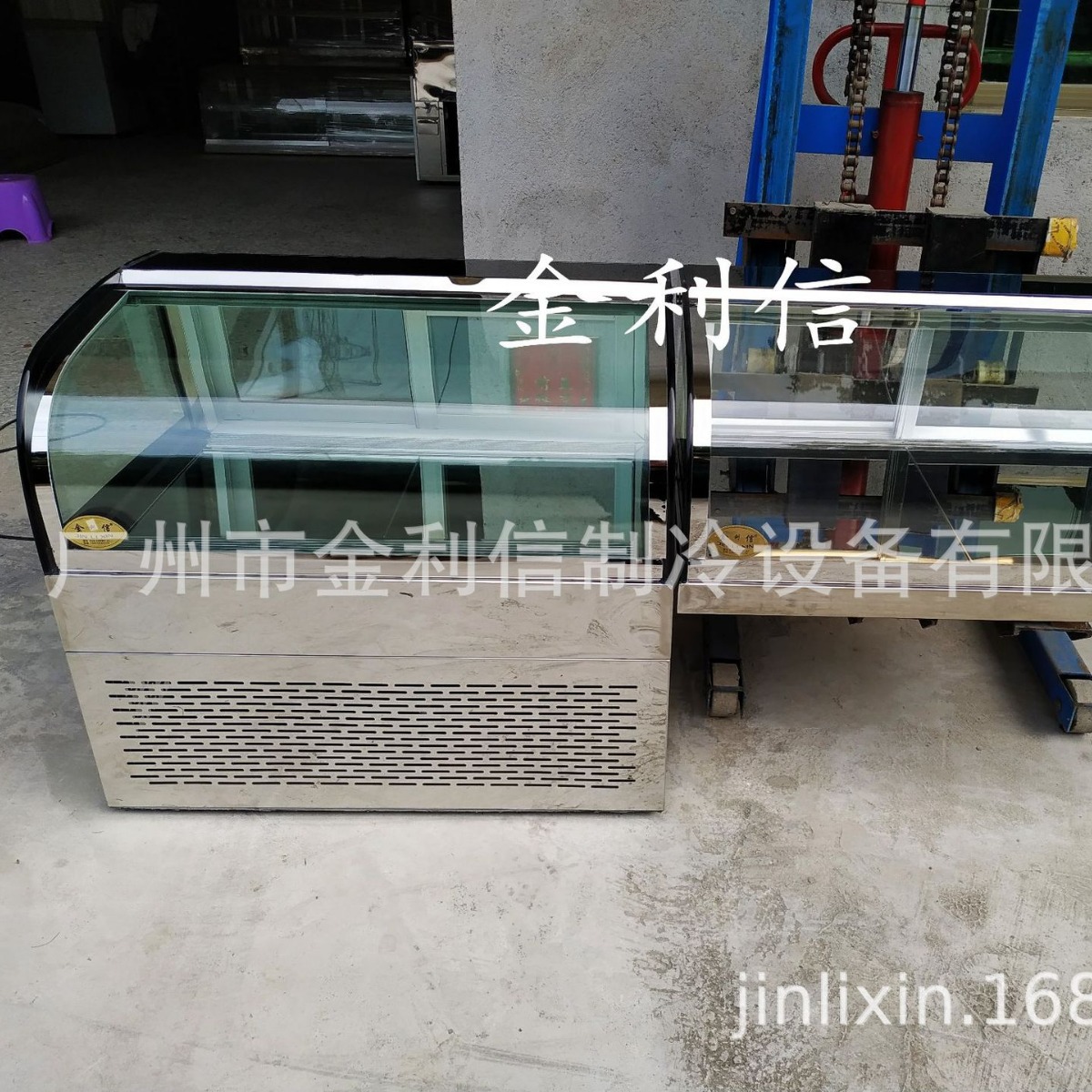金利信牌弧型商用风冷陈列保鲜展示柜单层冷藏甜品冷柜