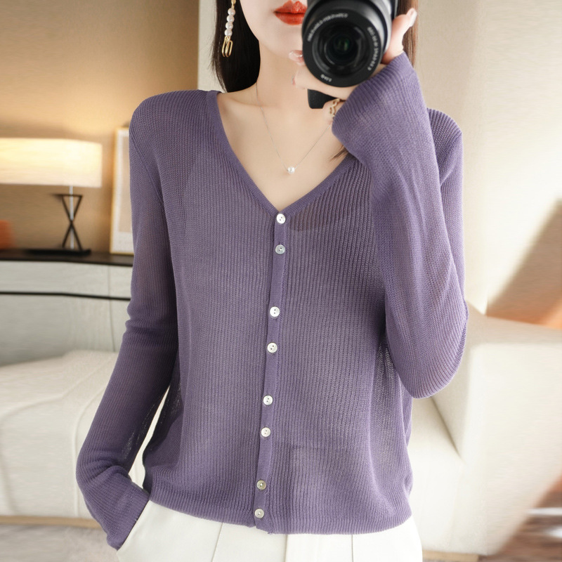 Ice Silk Sun Protection Knitted Cardigan Short Women's Summer Thin Small Outwear Cut Out Linen Outer Air-conditioning Shirt Shawl with Skirt Ice Silk Sun Protection Knitted Cardigan Short Women's Summer Thin Small Outwear Cut Out Linen Outer Air-conditioning Shirt Shawl with Skirt