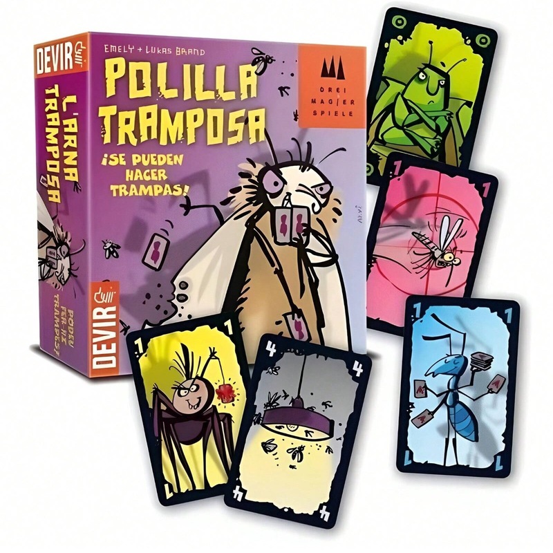 跨境爆款加厚硬盒版POLILLA TRAMPOSA西语作弊飞蛾系德国蟑螂桌游|undefined