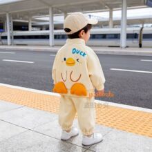 春季上新小童套装男女宝宝卡通可爱立体造型韩版休闲百搭两件套装