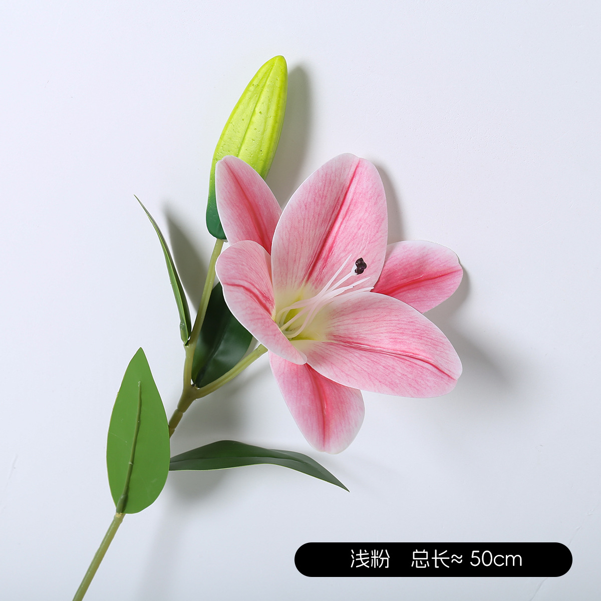 Fabricantes al por mayor boda decoración del hogar flor falsa 1 flor 1 brote mini película de una sola mano 2 lirios de flores artificiales