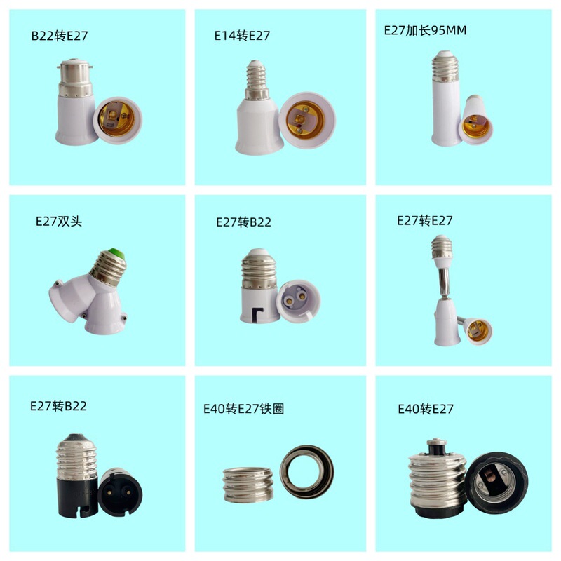 B22 to E27 Conversion Lamp Holder Bayonet to Screw E14 to E27 Lamp Holder Conversion E40 to E27 Universal Lamp B22 to E27 Conversion Lamp Holder Bayonet to Screw E14 to E27 Lamp Holder Conversion E40 to E27 Universal Lamp