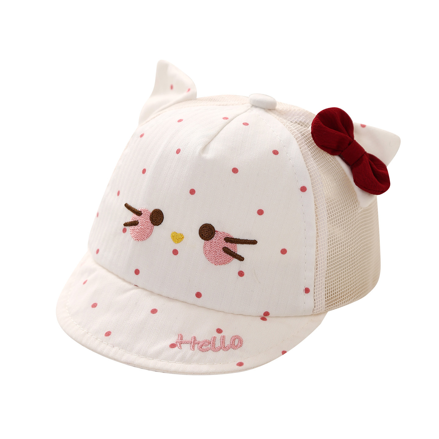 Chapéu de Sol Infantil Casual com Proteção Solar UPF 50+ para Bebês, Modelo Fino, Boné de Proteção Fofo para Meninos e Meninas, Chapéu de Sol de Malha Respirável para Recém-Nascidos_voghion.com