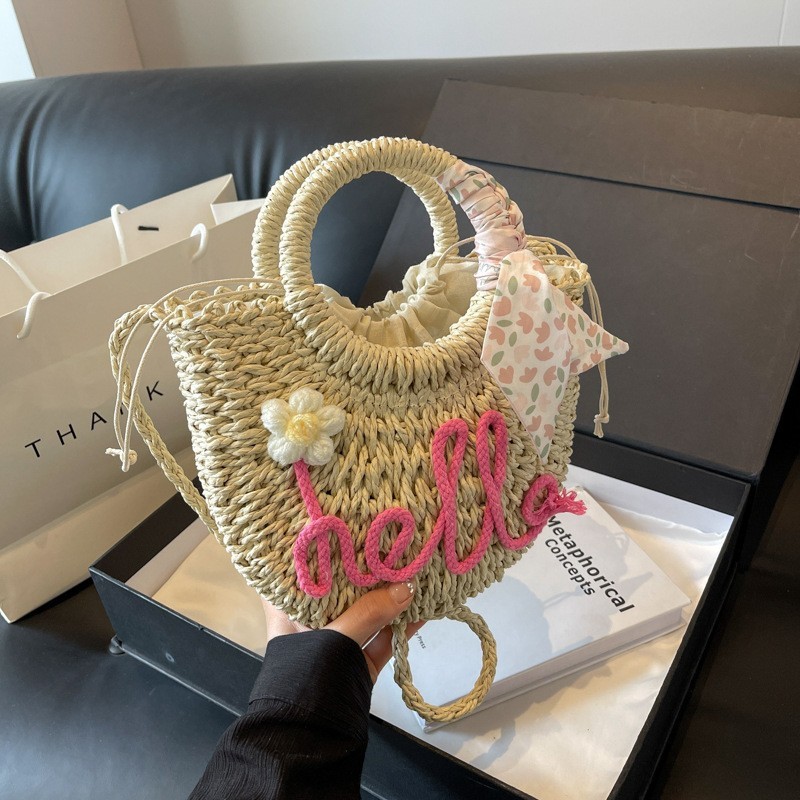 ETSY个性姓名手工编织姓名手提包单肩包简约时尚编织流行斜挎包|undefined