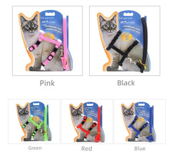 T Cat Harness Cat-Specific Letter-Shaped Chest and Back Strap Walking Rope Nylon Cat Lead