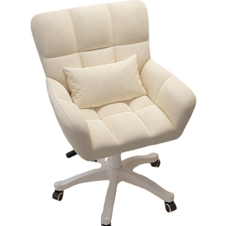 Silla de computadora para estudiantes universitarios de dormitorio, silla sedentaria cómoda, silla de estudio, silla de respaldo para niñas en casa, silla giratoria perezosa para dormitorio