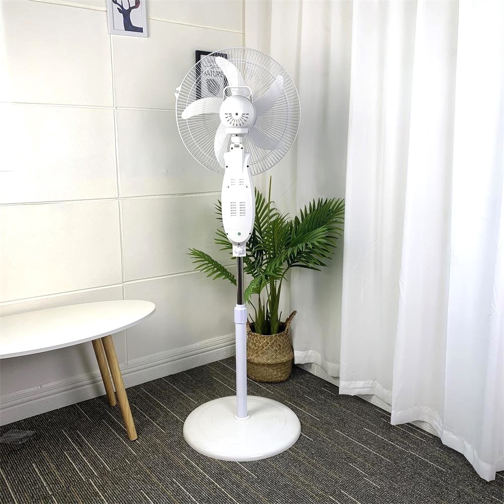 16 pulgadas ventilador vertical de piso con panel solar controlado remoto ventilador solar de emergencia interior y exterior